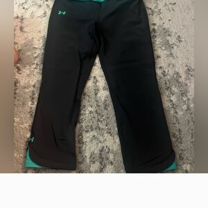 Under Armour Black and Teal Workout Pants